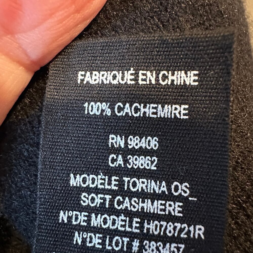 Theory Torina 100% Cashmere Sleeveless Duster Cardigan Vest in Black Women's L - Picture 4 of 5